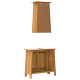 2 Piece Bathroom Furniture Set Solid Wood Pine - Close-Up Angle