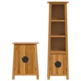 2 Piece Bathroom Furniture Set Solid Wood Pine - 45-Degree Angle