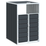 Wheelie Bin Storage for Single Bin Anthracite 72x81x115 cm Steel - Front View