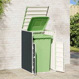 Wheelie Bin Storage for Single Bin Anthracite 72x81x115 cm Steel - Side View