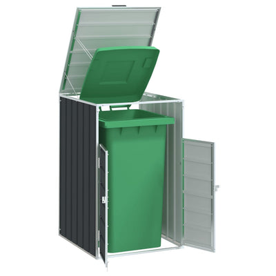 Wheelie Bin Storage for Single Bin Anthracite 72x81x115cm Steel