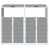 Wheelie Bin Storage for Double Bins Grey 144x81x113 cm Steel