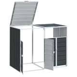 Wheelie Bin Storage for Double Bins Anthracite 144x81x113 cm Steel - Top-Down View