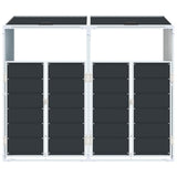 Wheelie Bin Storage for Double Bins Anthracite 144x81x113 cm Steel - 45-Degree Angle