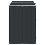 Wheelie Bin Storage for Double Bins Anthracite 144x81x113 cm Steel - Rear View