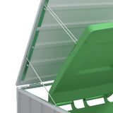 Wheelie Bin Storage for Triple Bins Grey 216x81x115 cm Steel - Low Angle