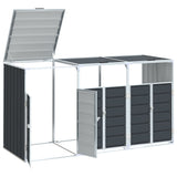 Wheelie Bin Storage for Triple Bins Anthracite 216x81x115 cm Steel - Top-Down View