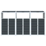 Wheelie Bin Storage for Triple Bins Anthracite 216x81x115 cm Steel