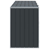 Wheelie Bin Storage for Triple Bins Anthracite 216x81x115 cm Steel - Rear View