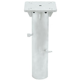 In-Ground Parasol Base Silver 16x16x39.5 cm Steel - Front View