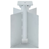 In-Ground Parasol Base Silver 27.5x27.5x45 cm Steel - Side View