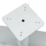 In-Ground Parasol Base Silver 27.5x27.5x45 cm Steel - 45-Degree Angle