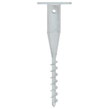 In-Ground Parasol Base with Rod 16x16x52 cm Steel - Front View