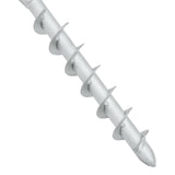 In-Ground Parasol Base with Rod 16x16x52 cm Steel - Top-Down View