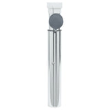 In-Ground Parasol Base for 40-50 mm Pole Silver Aluminum - Side View
