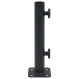 Parasol Base for Ø32/34/38 mm Pole Matt Black Steel - Front View
