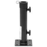 Parasol Base for Ø38/48 mm Pole Matt Black Steel - Front View