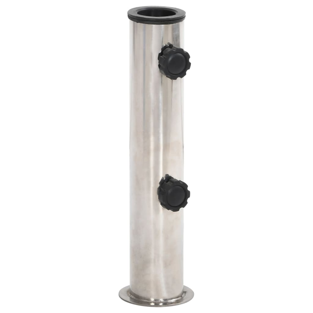 Parasol Base for ?8/48 mm Pole Silver Stainless Steel