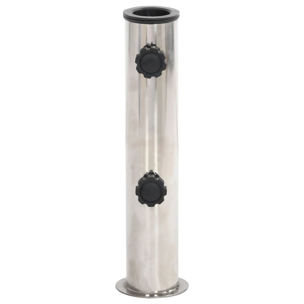 Parasol Base for ?8/48 mm Pole Silver Stainless Steel