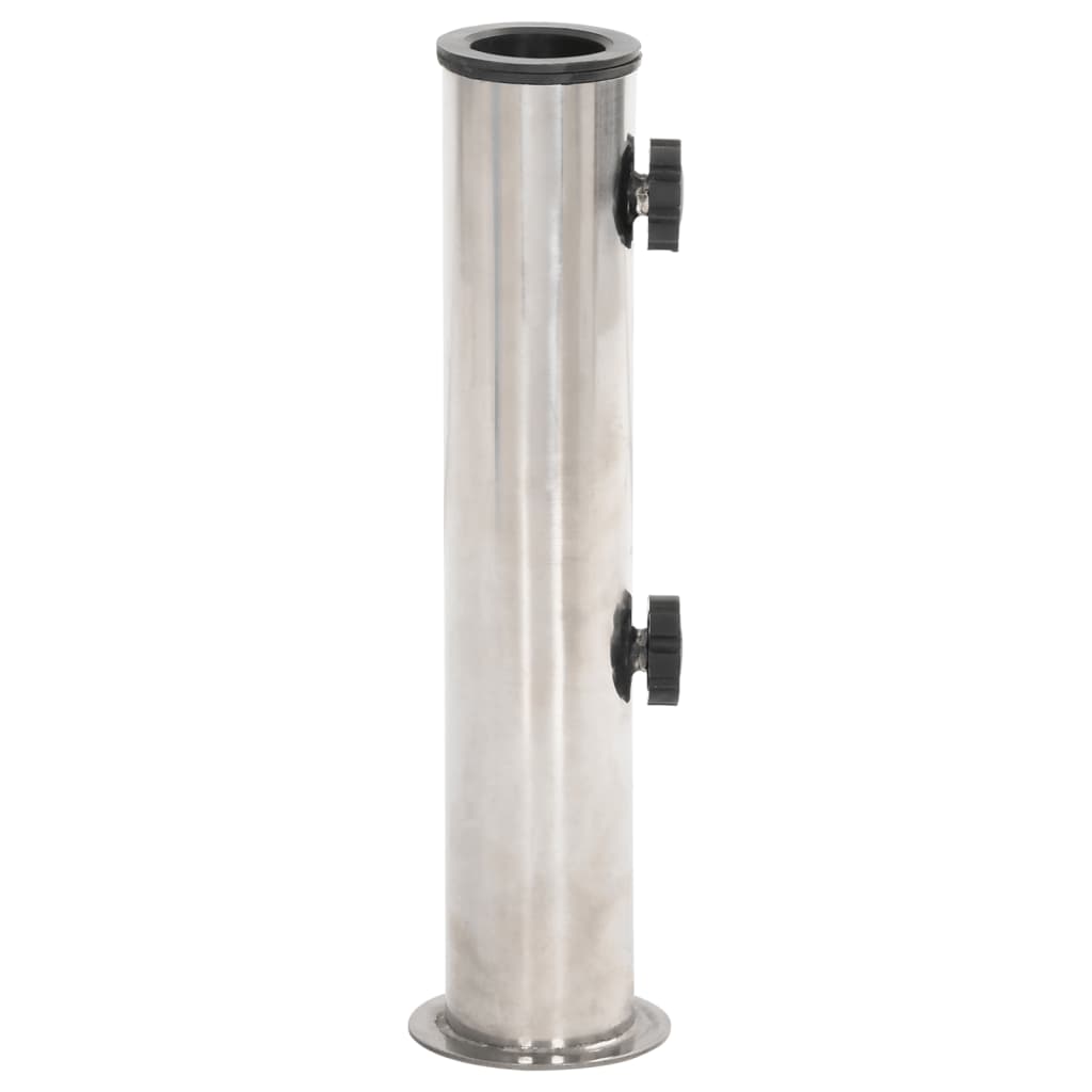Parasol Base for ?8/48 mm Pole Silver Stainless Steel