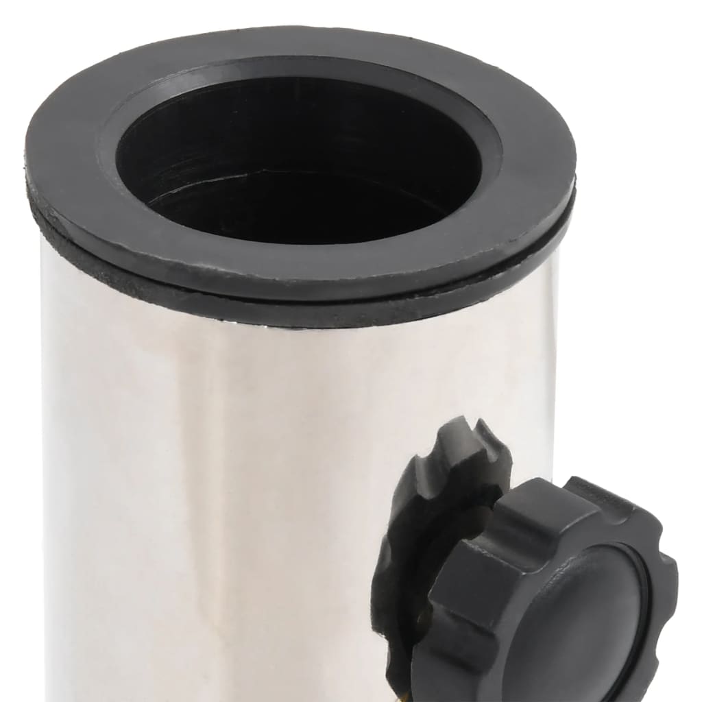 Parasol Base for ?8/48 mm Pole Silver Stainless Steel