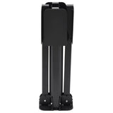 Parasol Base Foldable for Ø38/48 mm Pole Glossy Black Steel - Side View