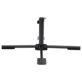 Parasol Base Foldable for Ø38/48 mm Pole Glossy Black Steel - Top-Down View