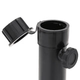 Parasol Base Foldable for Ø38/48 mm Pole Glossy Black Steel - Rear View