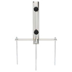 Parasol Base with Ground Spikes for ?2-38 mm Silver Steel