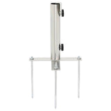 Parasol Base with Ground Spikes for ?2-38 mm Silver Steel