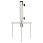 Parasol Base with Ground Spikes for ?2-38 mm Silver Steel