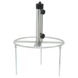 Parasol Base with Ground Spikes for Ø38/48 mm Silver Steel - Front View