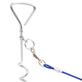 Dog Tie Out Cable with Ground Stake 3 m - Front View