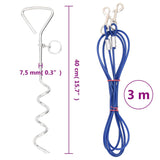 Dog Tie Out Cable with Ground Stake 3 m - Top-Down View