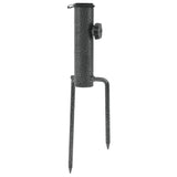 Parasol Stands with Spikes 2 pcs 9x35 cm Galvanised Steel - Side View