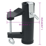 Umbrella Clamps for Balcony 2 pcs 25-38 mm Steel - Rear View