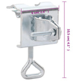 Umbrella Clamps for Balcony 2 pcs 32 mm Galvanised Steel - Rear View