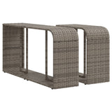 11 Piece Garden Sofa Set with Cushions Grey Poly Rattan - Low Angle
