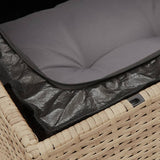4 Piece Garden Sofa Set with Cushions Mix Beige Poly Rattan - Extra Image