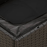 5 Piece Garden Sofa Set with Cushions Black Poly Rattan - Close-Up Angle