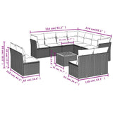 12 Piece Garden Sofa Set with Cushions Mix Beige Poly Rattan - Extra Image