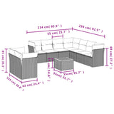 11 Piece Garden Sofa Set with Cushions Mix Beige Poly Rattan - Extra Image