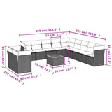 12 Piece Garden Sofa Set with Cushions Mix Beige Poly Rattan - Extra Image
