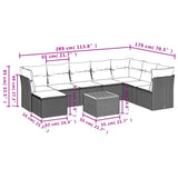 9 Piece Garden Sofa Set with Cushions Black Poly Rattan - Extra Image