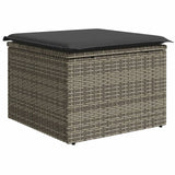 11 Piece Garden Sofa Set with Cushions Grey Poly Rattan - 45-Degree Angle