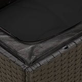 14 Piece Garden Sofa Set with Cushions Black Poly Rattan - Close-Up Angle