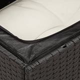 14 Piece Garden Sofa Set with Cushions Black Poly Rattan - Rear View