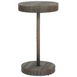3 Piece Garden Bar Set with Cushions Grey Poly Rattan
