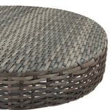 3 Piece Garden Bar Set with Cushions Grey Poly Rattan - Close-Up Angle