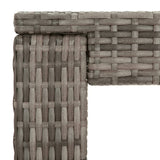 7 Piece Garden Bar Set with Cushions Grey Poly Rattan - Close-Up Angle